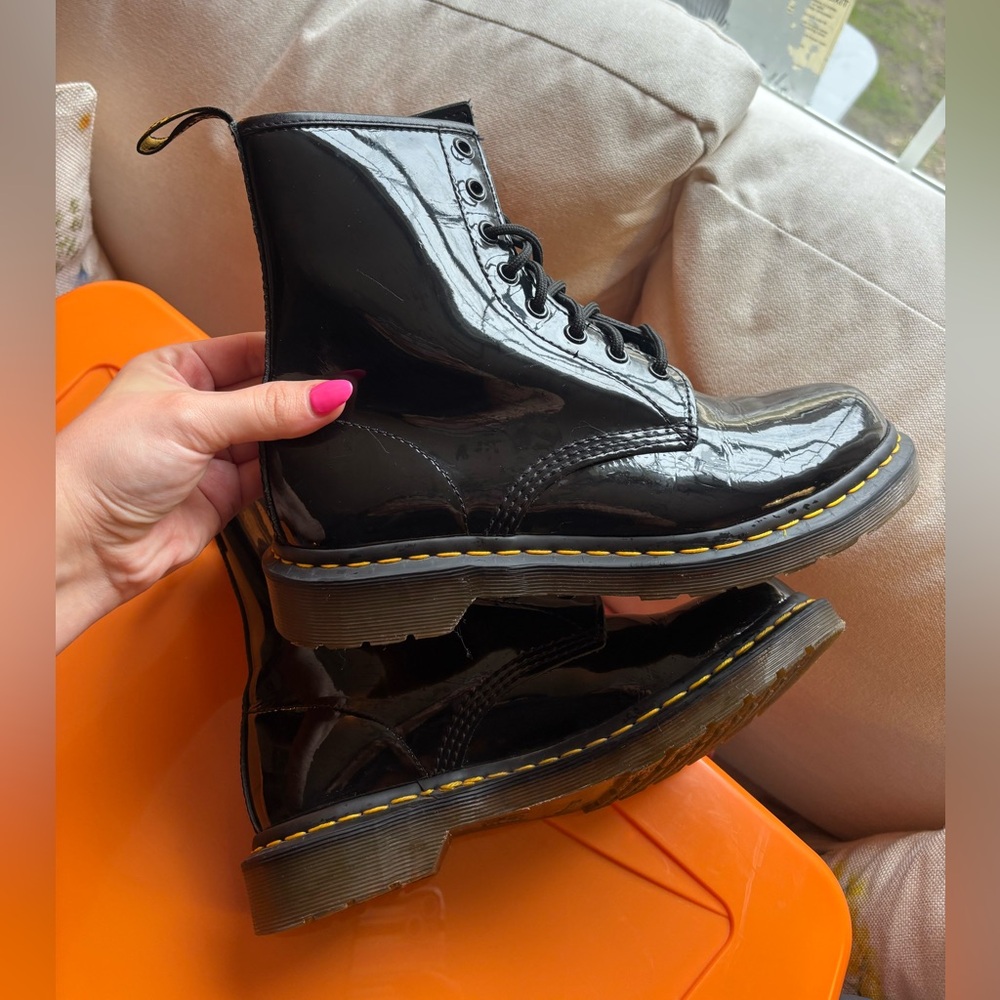 Black Glossy Dr. Martens size women’s 8